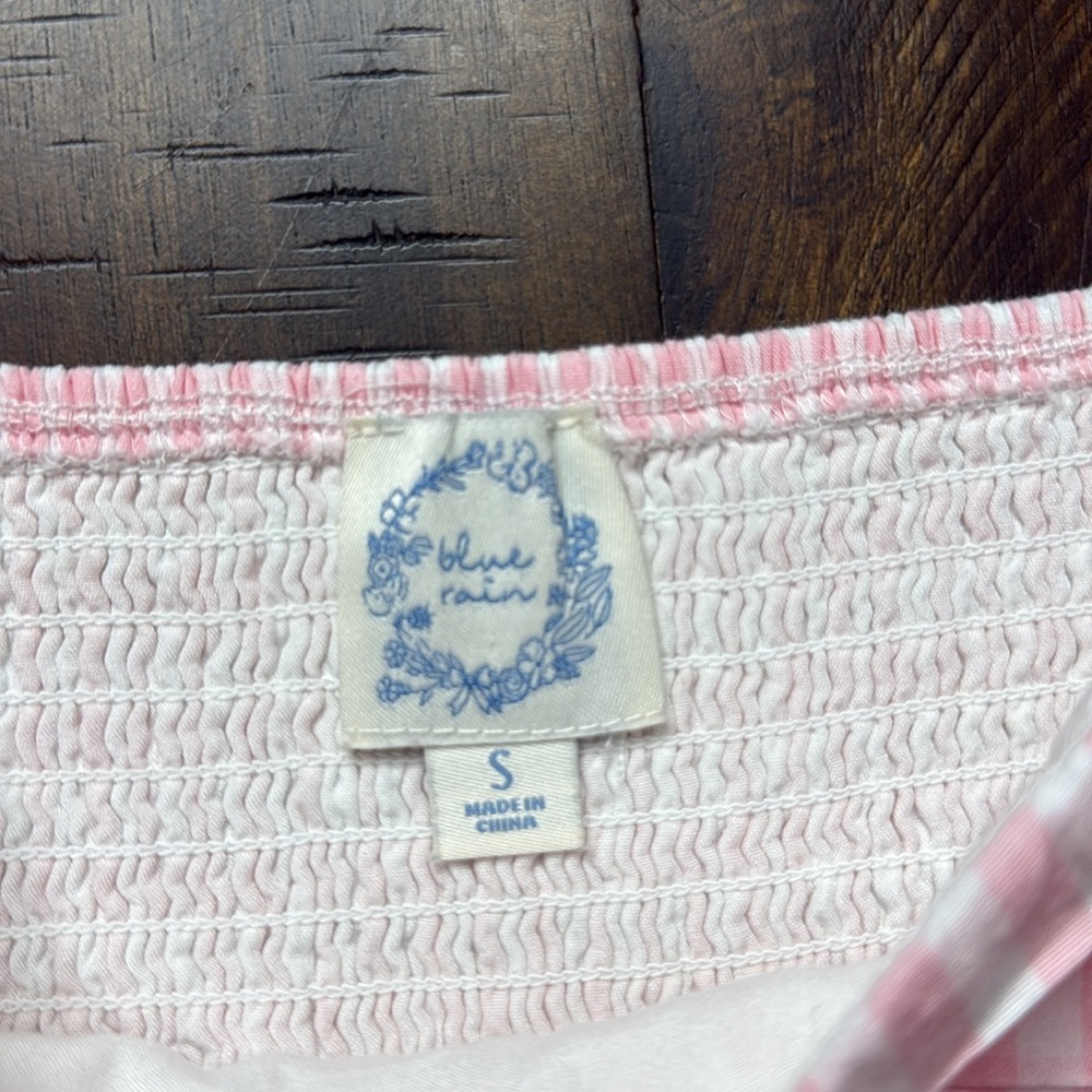 Blue Rain Pink Gingham Dress‎ size Small Cotton - Picture 3 of 9